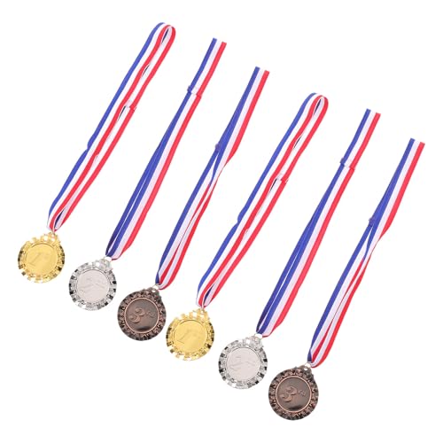 Medallas de competición de poliéster de tres colores para fiestas y eventos