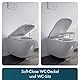 BERNSTEIN Dusch-WC Pro+ 1104 in Weiß, Spülrandloses Hänge-WC mit Bidet Funktion - Komplettanlage mit Fernbedienung Absenkautomatik selbstreinigende Düse