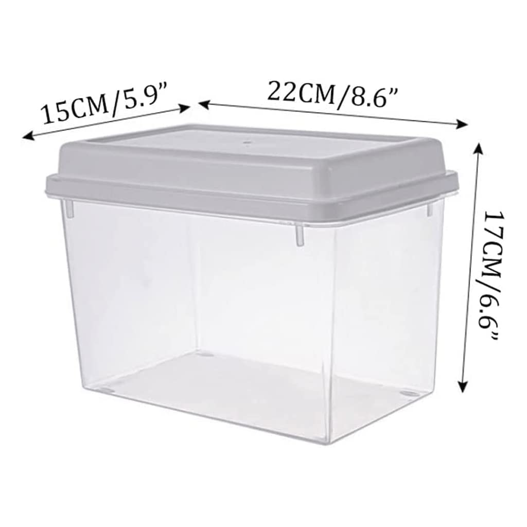 LIOONS Quadratischer Brotkasten, transparenter Kunststoff-Brotkasten mit Deckel, Kühlschrank-Frischebox, Brotaufbewahrung, Haushalt, große Kapazität