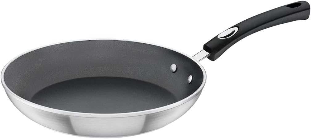Tramontina Non-Stick Frying Pan with Silicone Handle for Induction, Electric, Gas and Ceramic Glass Hobs, Cookware, Kitchen, 28 cm, 2.4 litres, 20888028, Dark Grey