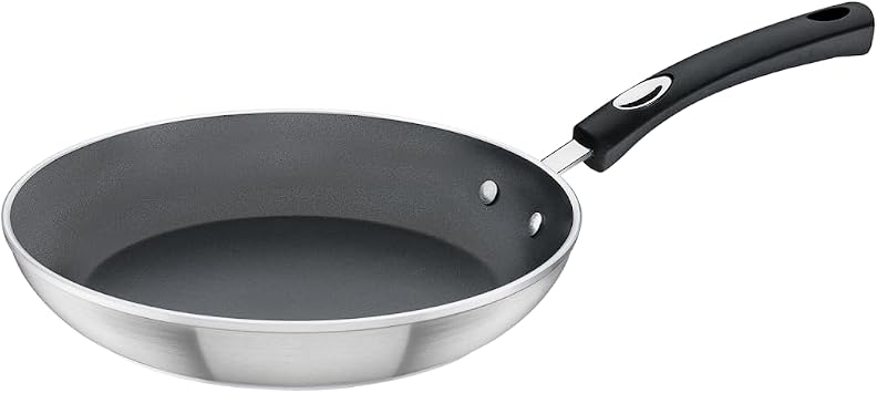 Tramontina Non-Stick Frying Pan with Silicone Handle for Induction, Electric, Gas and Ceramic Glass Hobs, Cookware, Kitchen, 28 cm, 2.4 litres, 20888028, Dark Grey