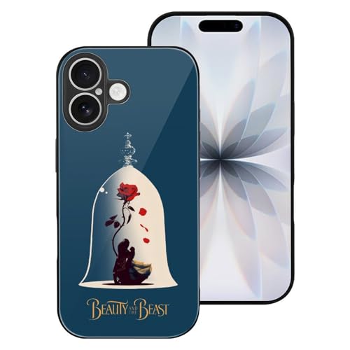 iPhone17用ケース スマホケース 耐衝撃 強化ガラス 美女と野獣 いphone17用ケース おしゃれ 軽量 黄変防止 あいふぉん17用 カバー 脱着簡単 贈り物