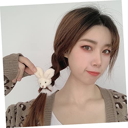 Foytoki 9JWT00KX2076O598WX Rabbit Themed Hair Ties, 4Pcs Plush Bunny Rubber Band Plush Hair Tie Girls Hair Accessories Elastic Hair Bands Scrunchie Holder thumb #8