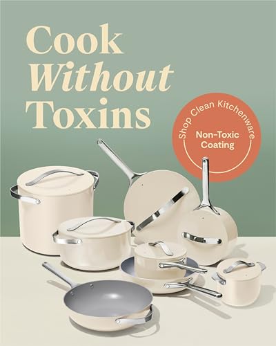 Image of Caraway 24-Piece Nonstick Ceramic Cookware Set - Includes Fry Pans, Sauce, Saute Pan, Dutch Oven, Petite Cooker, Stir Fry, Rondeau, Stock Pot, Lids & Storage Organizers - Navy