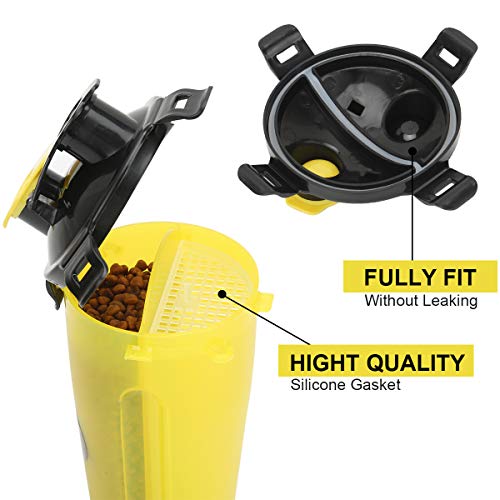 image for Okelon 2-in-1 Portable Dog Water Bottle with Collapsible Bowls for Sma