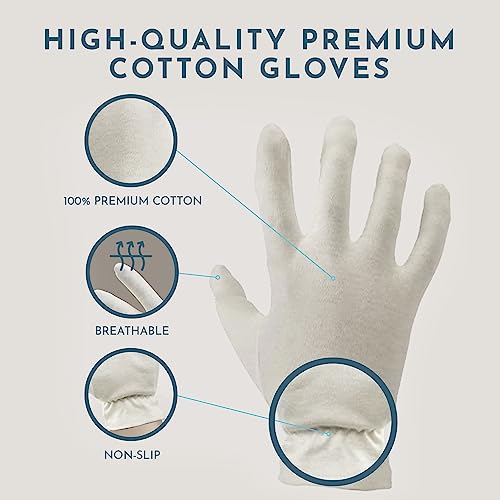 Gaxcoo-100-Premium-Cotton-Moisturizing-Gloves-for-Dry-Hands-Eczema-Overnight-Lotion-Sleep-Spa-Treatment-for-Women-Men-Reusable-Washable-Free-Washing-Bag-Wristband-White-3-Pair