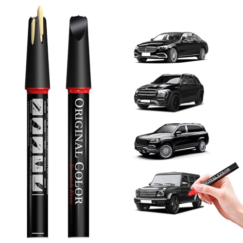 Carhoo 183/9183 Magnetite Black Metallic Compatible with Mercedes-Benz Exact Match Touch Up Paint Pen Car Scratch Repair, Genuine Custom Color