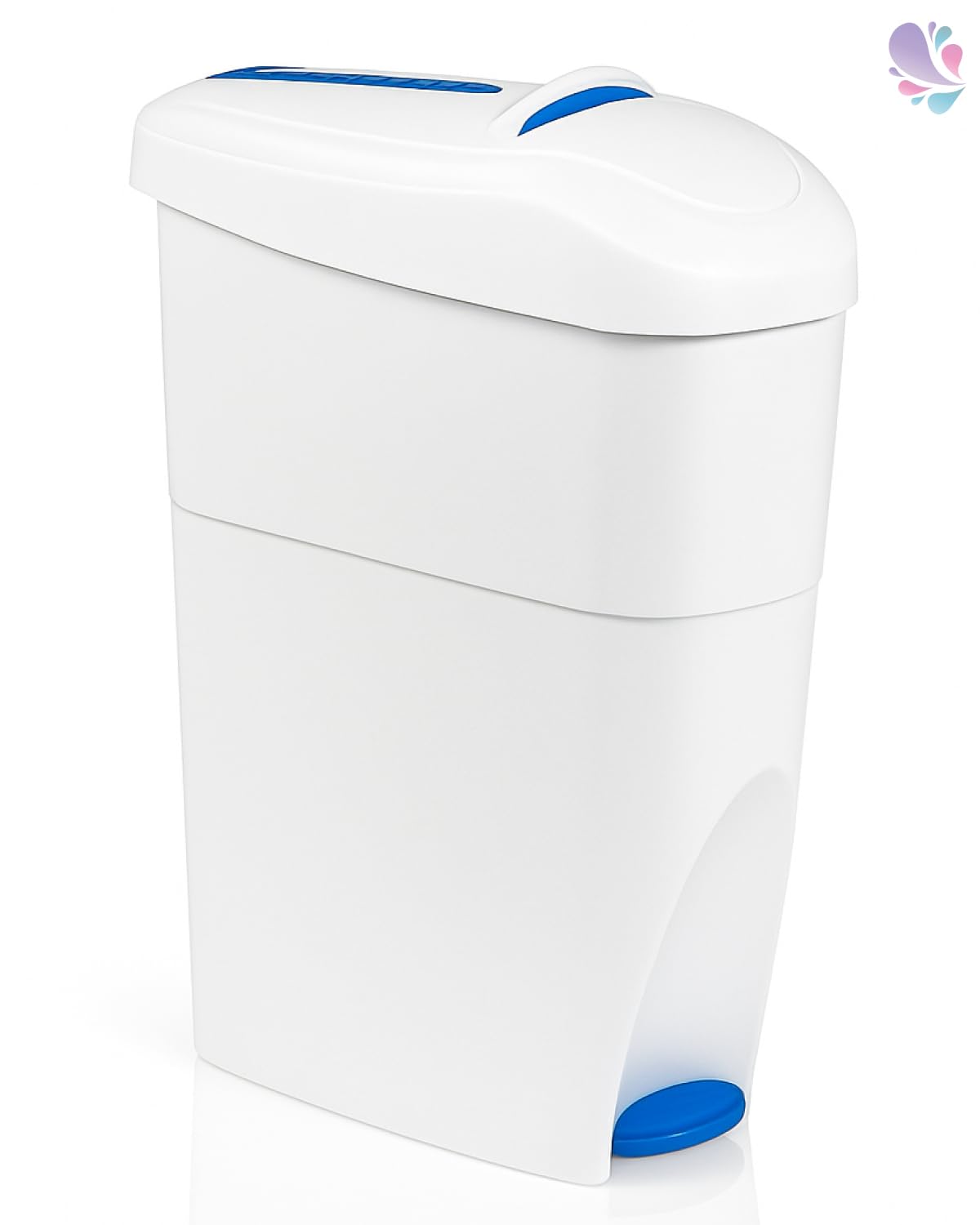 Damenhygiene-Behälter mit Fußpedal 15 Liter | Geschlossener Damenhygiene-Abfallbehälter, Fußpedal, geruchshemmend & abwaschbar