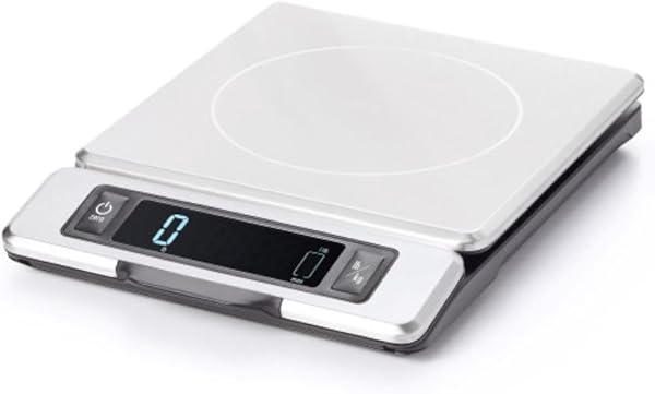 OXO Good Grips 11-pound stainless steel kitchen scale with pull-out display