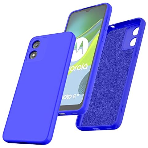 StarLodes Compatible for Motorola Moto E13 2023 Phone Case,Liquid Silicone Case with Microfiber Lining Anti-Scratch-Blue Cover