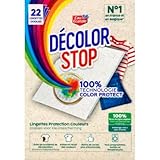 Decolor Stop, Lingettes protection couleurs Eco, evite les accidents de decoloration, preserve l'eclat des couleurs, tous programmes textiles et temperatures, x22 lingettes