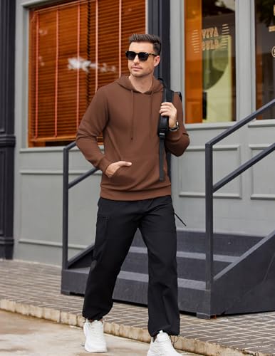 Image of COOFANDY Men's Hooded Pullover Casual Long Sleeve Drawstring Gym Hoodies Sweatshirts with Pocket