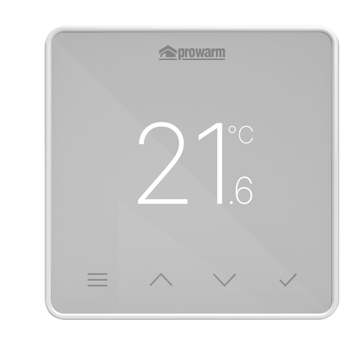 ProWarm Touch IQ S Series WiFi Thermostat – Smart Underfloor Heating Controller, App & Voice Control, 7-Day Programmable, White White