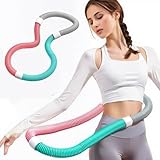 フラフープ スプリングフラフープ 多機能 折り畳み式 お腹周りダイエット器具 静音 詰め物なし PVC 洗え 男女兼用 室内外 (グレー／ピンク/グリーン, 1.35KG)