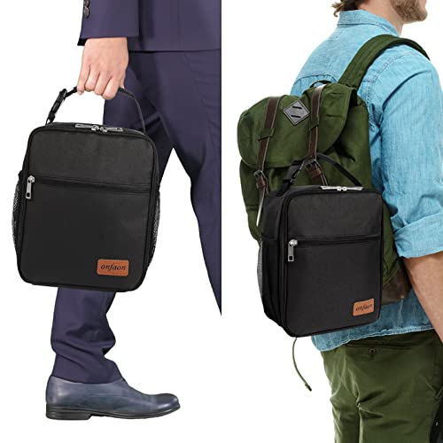 Lunch Box For Men Women, Insulated Reusable Portable Lunchbox - Adults Small Lunch Bag For Office Work School(Black) #TOP5