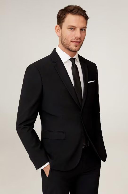 Mens Suit 2 Piece Classic Fit Dress Suits One Button Jacket Blazer for Wedding Business Dinner Prom4