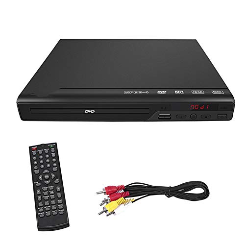HD DVD-Player, tragbare 1080P HDMI DVD-Player Minihaupt EVD CD-Player DVD-Lernen-Maschine mit USB-Slot Port-Fernbedienung Unterstützte CD CD-R