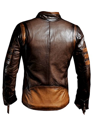 VearFit X-Men wolverine Superhero Real Brown Leather Jacket Men2