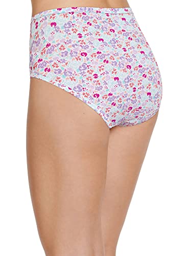 Jockey Women's Underwear Elance Brief - 3 Pack, Digital Lavender/Pop Floral/Tulipa, 7 #TOP2