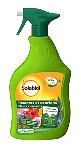 SOLABIOL Anti Insectes & Acariens - Pulvérisateur - Prêt A L'emploi - 750ml - Action Rapide & Agit Par Contact - Traitement Plantes Intérieurs & Extérieurs SOFAZPAL750N