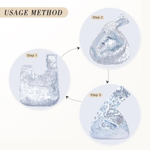 Image of Eternal Beauty Sequin Wristlet Bag, Reinforced Sparkly Evening Clutch for Wedding Guest, Cruise & Prom Mini Purse