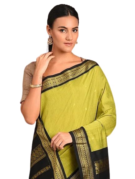 Image of Flosive Women's Kanjivaram Silk Saree With Handloom Weaving Work With Blouse Piece