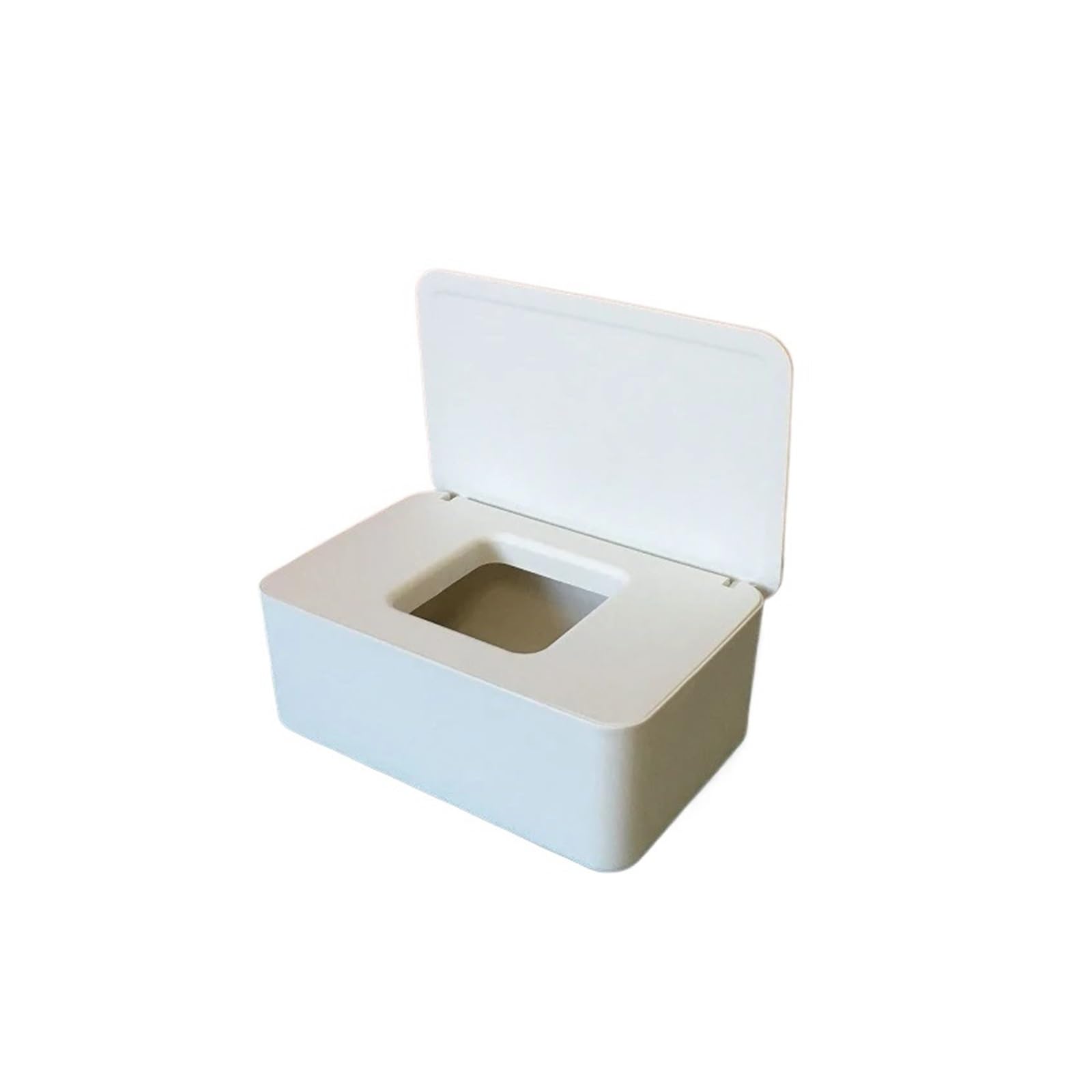 Paper Towel Box Plastic Tissue Box Wet Tissue Holder Cover Wipes Paper Tissue Paper Storage Box Paper Towel Dispenser Home Napkin Organizer(White)