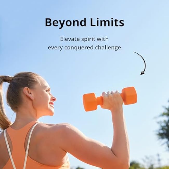 Portzon Weights Dumbbells 10 Colors Options Compatible with Set of 2 Neoprene Dumbbells Set,1-15 LB, Anti-Slip, Anti-roll, Hex Shape for Shoulder,Neck, and Hand Training for Seniors