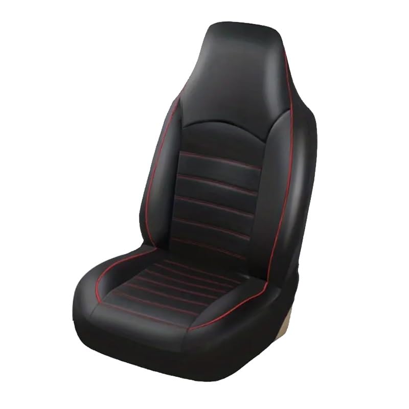Autositzbezüge Autositzbezüge Aus PU-Leder Für Vordersitze, Ganzjährig, Passend Für Die Meisten Autos, Universell Autschonbezüge(Red line-1pc)