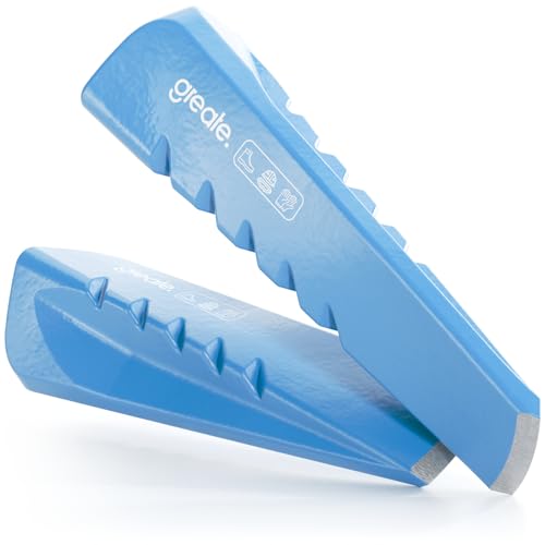 greate 2x coin bucheron en acier coin eclateur durable en acier C45 - fendre buches bois, fendeur de buche, fendeur à bois