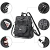 Puwuzixi Frauen Rucksack Wasserdicht Anti-Diebstahl Leichtgewicht PU Mode Reisen Mehrzweck Cabrio Geldbörse Umhängetasche Handtasche Rucksack(Black) #4