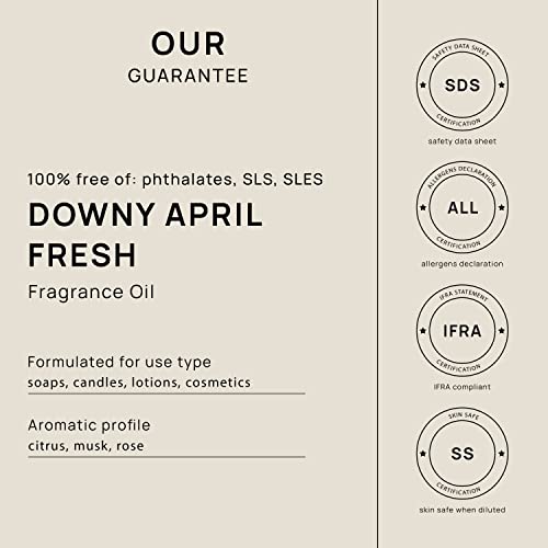 Vinevida [4Oz] (Our Version Of) Downy April Fresh Fragrance Oil For Soap Making Scents For Candle Making, Perfume Oils, Soy Candles, Home, Room Linen Sprays, Bath Bombs Laundry Dryer Balls, Freshies #TOP2