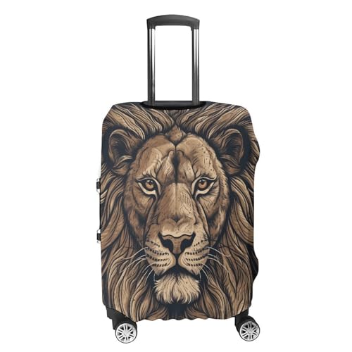 Travel Luggage Cover Elastic Washable Suitcase Cover Fashion Scratch-Resistant Baggage Covers Cartoon Lion Suitcase Protector Fit 18-32 Inch Luggage4