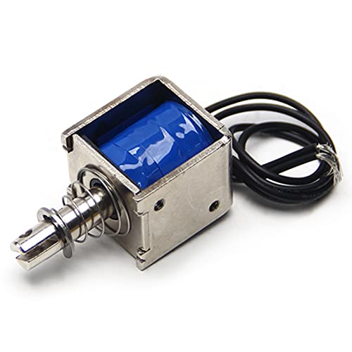 XYRSTOLR DC 12V Push Pull Solenoid 2A 10mm Stroke Open Frame Type Linear Motion Solenoid Electromagnet, JF-0826B
