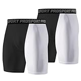 Hotfiary 2 Pack Compression Shorts for Men Spandex Sport Shorts Athletic Workout Running Performance Baselayer Underwear