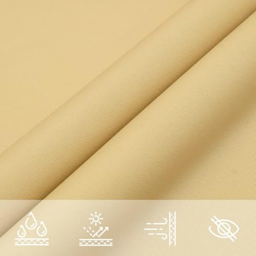Voile d'ombrage rectangulaire 4x3 m de jardin extérieur étanche couleur sable - 8