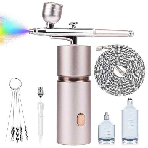 Air-brush for Nails 36PSI High-Pressure Cordless Airbrush-Kit - Handheld Mini Airbrush Compressor Rechargeable air brush kit for model painting, Makeup,Cake Decor