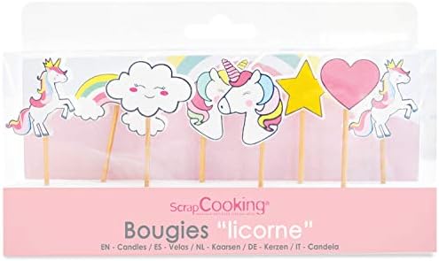 8 unicorn candles