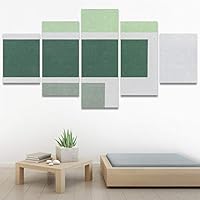 SIGNWIN 5 Panel Canvas Wall Art Modern Art Abstract Closeup Colorful Cool Geometric Minimalist Mixed Media Multicolor Patterns for Home Decorations Ready to Hang - 60