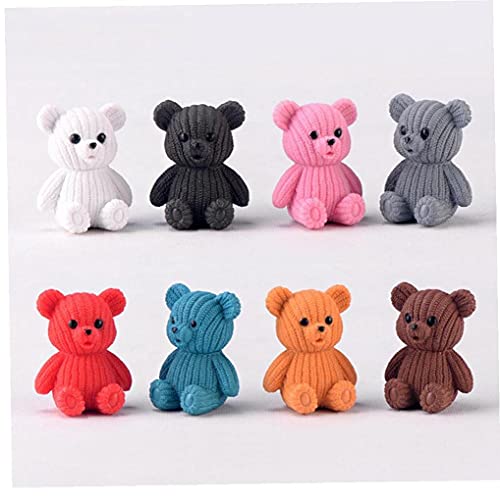 Onsinic 8pc Netten Plastik Teddybär Ornament Miniatur-fee-Garten Figuren...