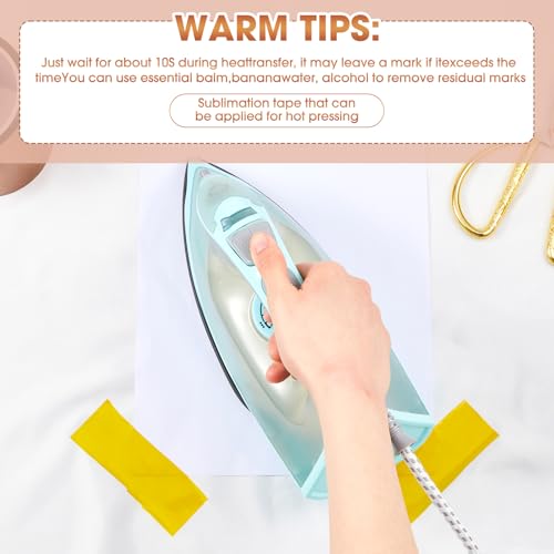 Image of Outus 2 Rolls Heat Transfer Tape 3.94 Inch x 108 ft Sublimation Heat Resistant Temperature Tape for Electronics Printing DIY Crafts on T-Shirt Fabrics, 100 mm Wide (Dark Brown)