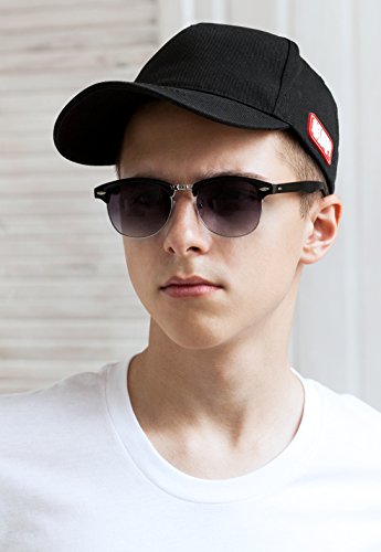 Japanese Style Baseball Cap - Black - Retro Trucker Heritage Visor Skater Mens Womens Unisex Japan Kawaii Hat (One Size) - Image 2