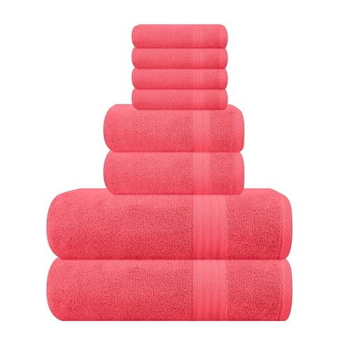 GLAMBURG Ultra Soft 8-Piece Towel Set