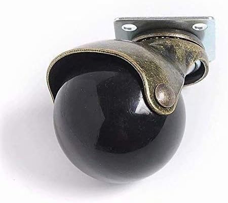 OK5STAR 4 pcs Antique Furniture Caster Wheels,2 inch Ball Plate Casters With Brake, Vintage Swivel Caster Ball Wheels with Top Mounting Plate for Sofa Chair Cabinet Furniture Bench