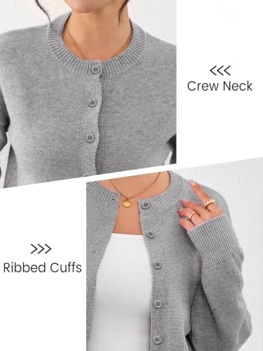 Image of Ibeauti Cropped Cardigan Sweaters for Women 2026 Trendy Spring Y2k Outfit Long Sleeve Button up Open Front Short Knit Sweater