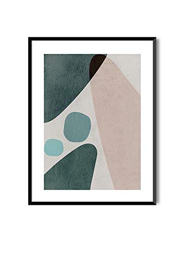 MILUKA Láminas Decorativas para enmarcar colección Geometric | Geometric Island | Tamaño 20x30cm, 30x40cm, 50x70cm (30 x 40 cm) (Encuadernación desconocida)