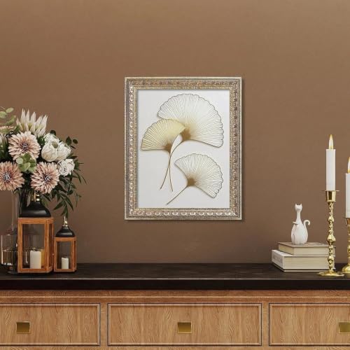 Image of VIOLABBEY 11x14 Picture Frame Gold Set of 2, Vintage Photo Frame | Antique Ornate Frame, Wall or Tabletop Display, Classic Design for Home Office Decor, Fits 11x14 Pictures