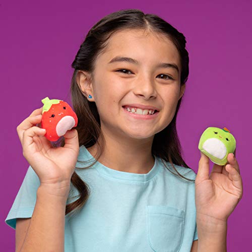 Image of Squishville by Squishmallows Mini Plush Fruit Squad, Six 2 inch Soft Minimallow Plush, Irresistibly Colorful Fruits, Mini Peach, Pineapple, and Watermelon