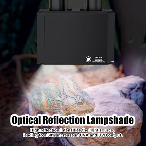 Lurmmue NJ-34 Dual Reptile Light Fixture, 8.1'' Reptile Lamp Fixture thumb #4