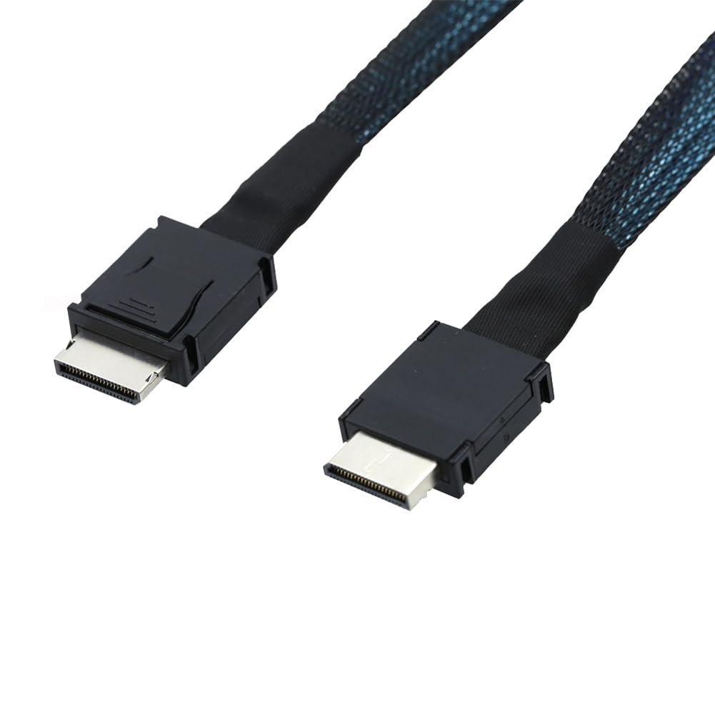 PCIE Oculink SFF 8611 4I una Mini SAS SFF-8611 4I Cable de ExtensióN de Datos de Supervelocidad para Servidor LíNea de Transferencia de Datos 1 M